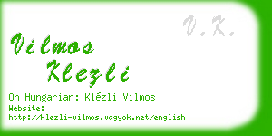vilmos klezli business card