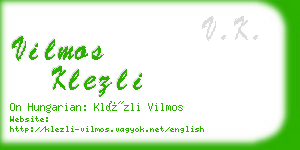 vilmos klezli business card